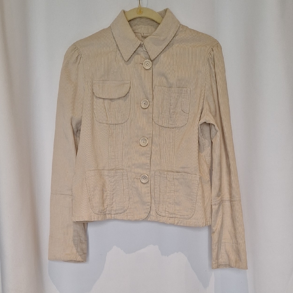 Charlotte Russe Women's Tan Corduroy Jacket / Blazer Y2K Size L